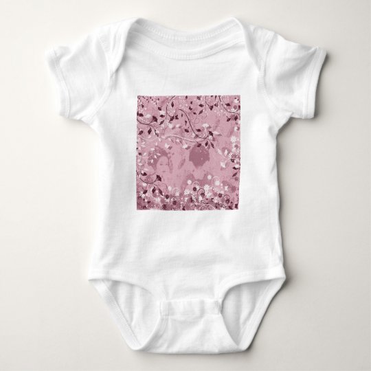 Dance 妓 with flower and invitation cat 2 baby bodysuit