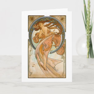 Dance (1898), Alphonse Mucha Fine Art Nouveau Card