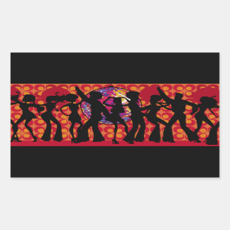 dance-295134  dance party disco music 60ies silhou rectangular sticker