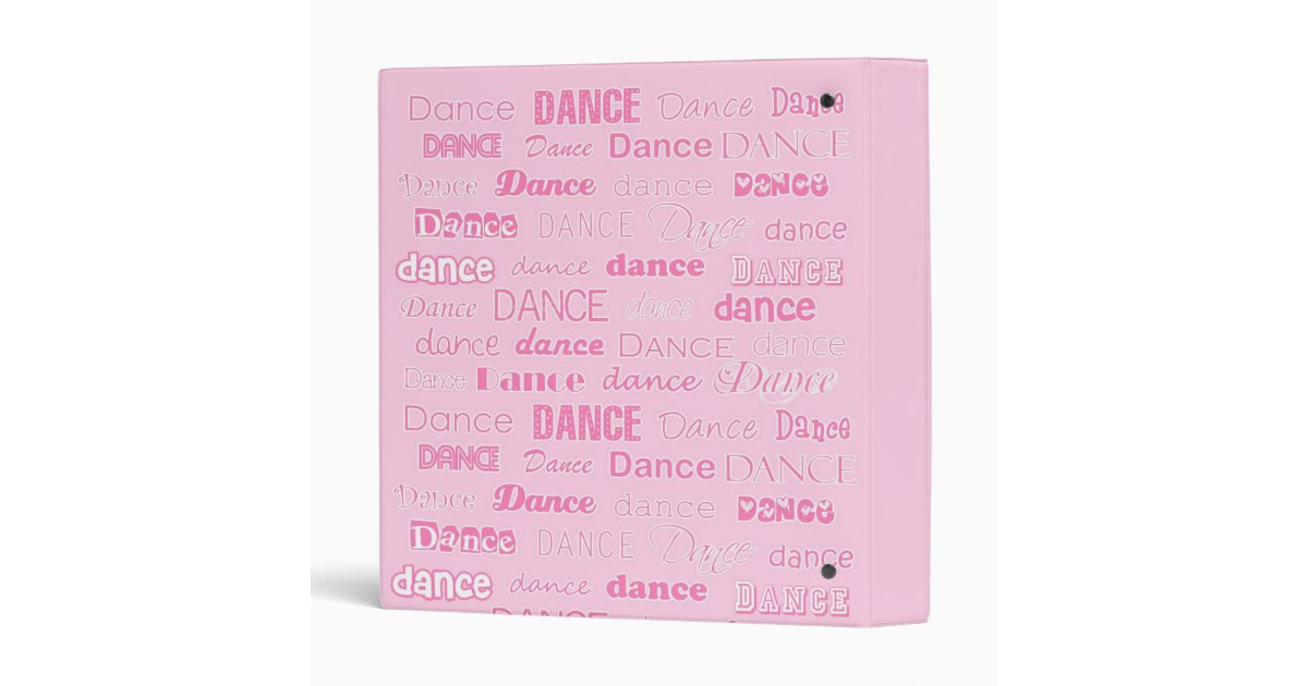 Dance 3 Ring Binder Notebook Zazzle