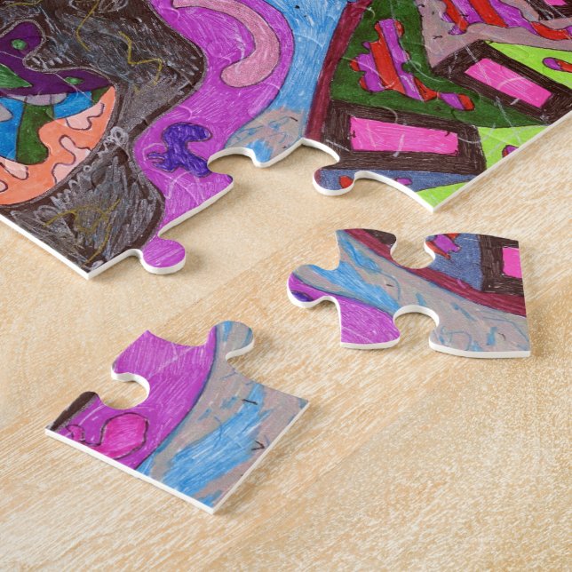 "Dance" Abstract Art Jigsaw Puzzle (Side)