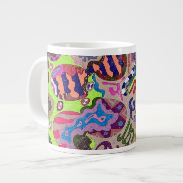 "Dance" Abstract Giant Coffee Mug (Front Left)