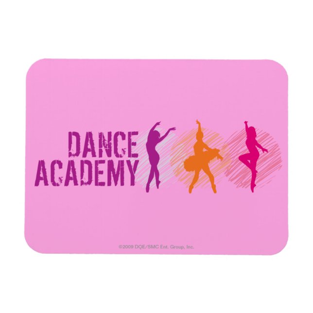 Dance Academy Color Dancers Logo Magnet (Horizontal)