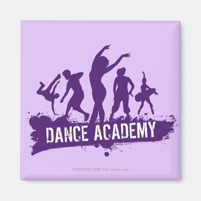 Dance Acadmey Dancer Silhouettes Logo Magnet (Front)