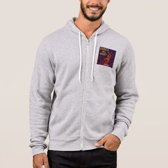Dance All Night - Men's Zip Hoodie (Front)