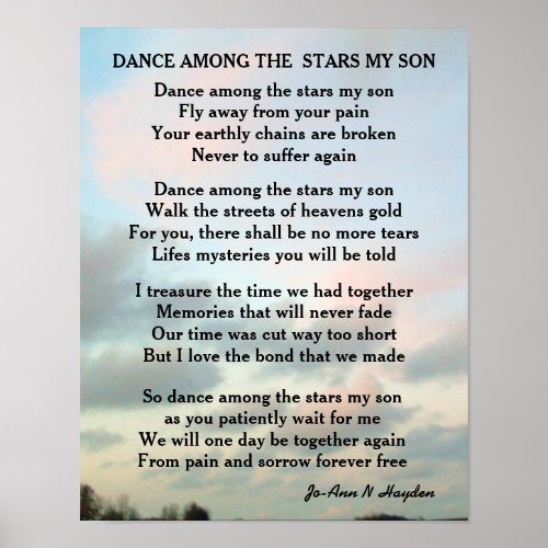 DANCE AMONG THE STARS MY SON POSTER