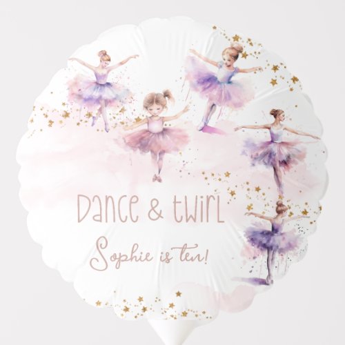 Dance and twirl ballerina birthday balloon
