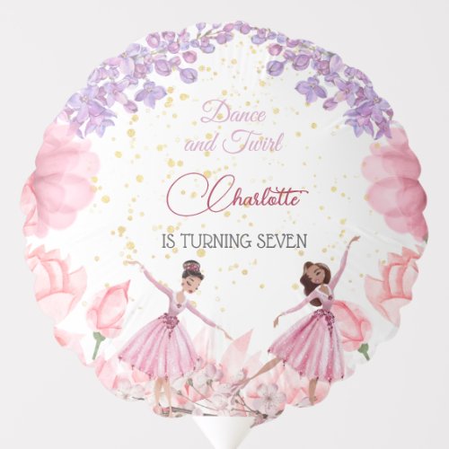 Dance and twirl ballerina birthday balloon