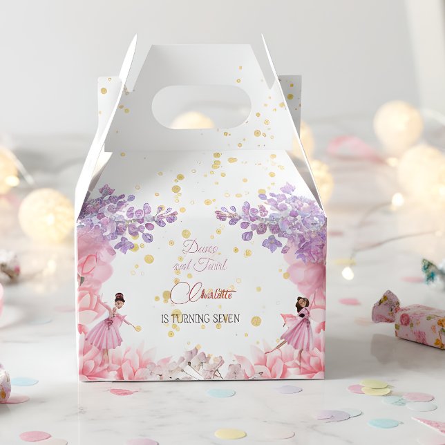 Dance and twirl ballerina birthday favor boxes (Creator Uploaded)