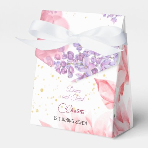 Dance and twirl ballerina birthday favor boxes