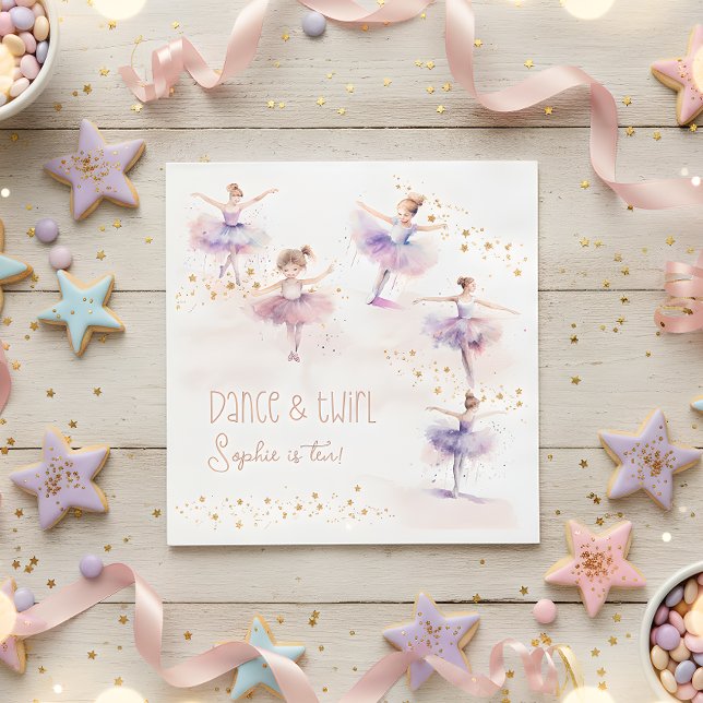 Dance and twirl ballerina birthday napkins (Creator Uploaded)
