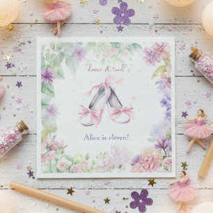 dance and twirl ballerina birthday napkins