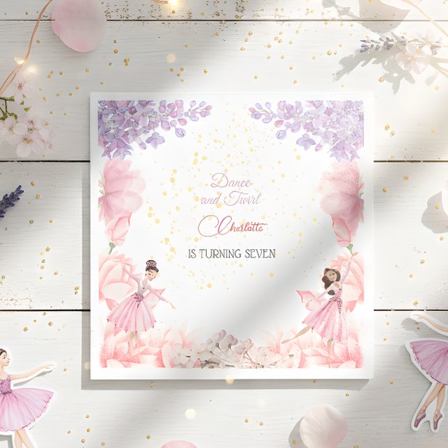 Dance and twirl ballerina birthday napkins (Creator Uploaded)