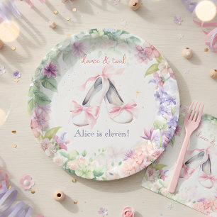 dance and twirl ballerina birthday paper plates