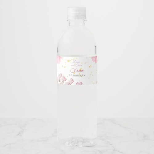 Dance and twirl ballerina birthday water bottle label