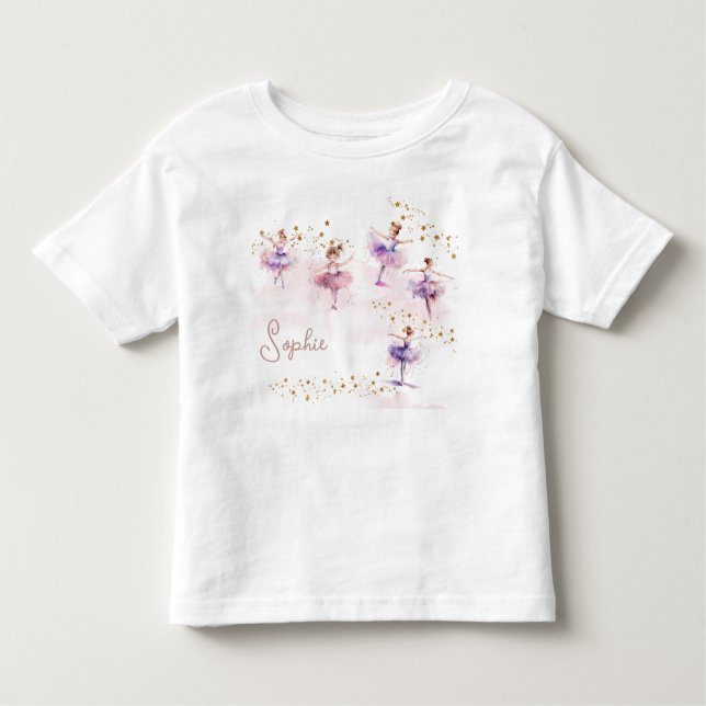Dance and twirl ballerina  toddler t-shirt (Front)