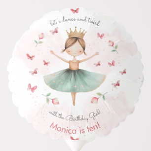 Dance and twirl cute ballerina ballet kid birthday balloon