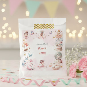 Dance and twirl cute ballerina ballet kid birthday favor bag