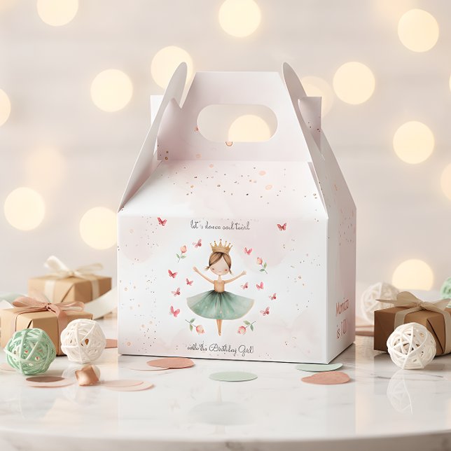 Dance and twirl cute ballerina ballet kid birthday favor boxes (Creator Uploaded)