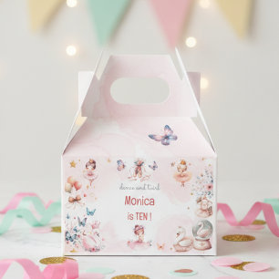Dance and twirl cute ballerina ballet kid birthday favor boxes