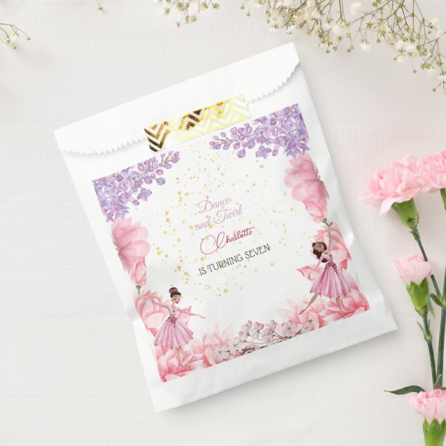 Dance and twirl lovely ballerina birthday favor bag (Sealed)