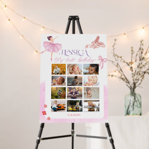 Dance and Twirl Pink girl Editable Ballerina Foam Board