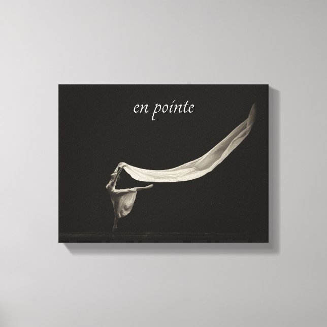 Dance Art Ballet en pointe Dancer Canvas Print (Front)