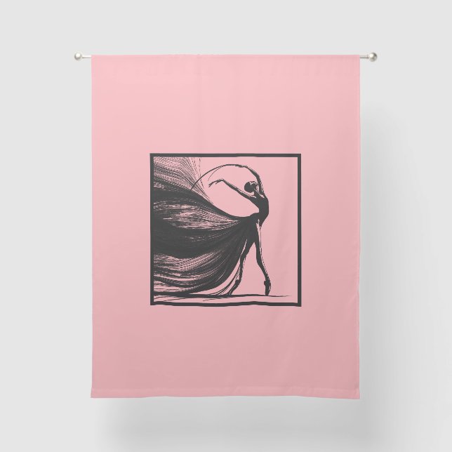 Dance Art Dancer  Sheer Curtains (Front)