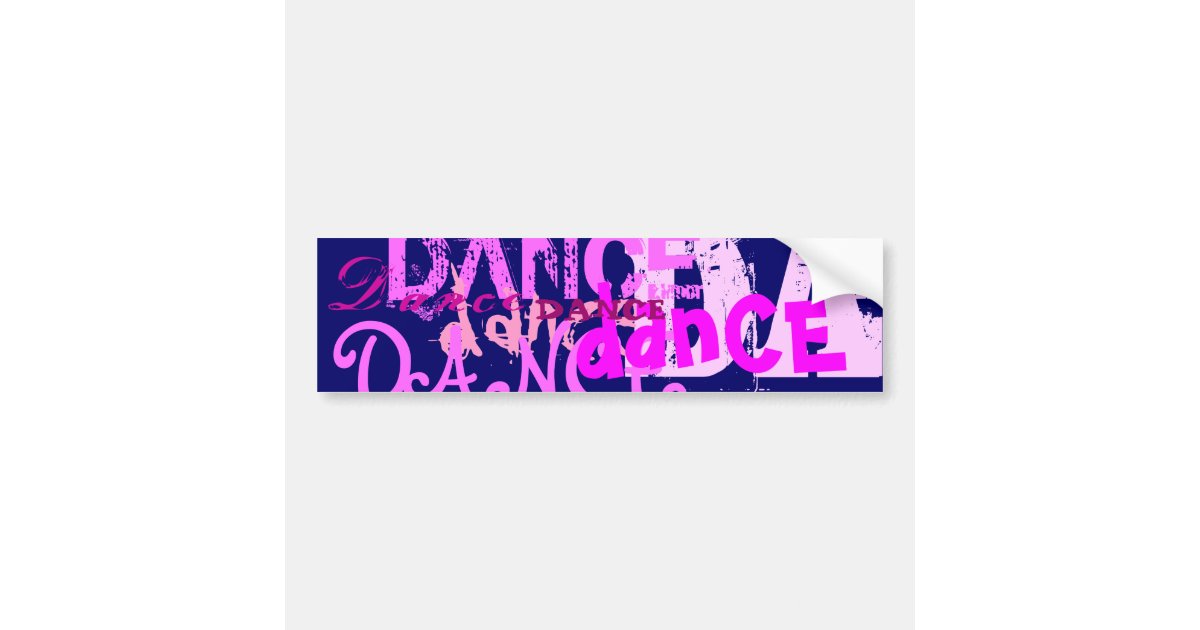 Dance Art In Pink Bumper Sticker