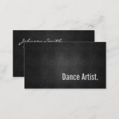 Dance Artist Cool Black Metal Simplicity Business Card (Front/Back)