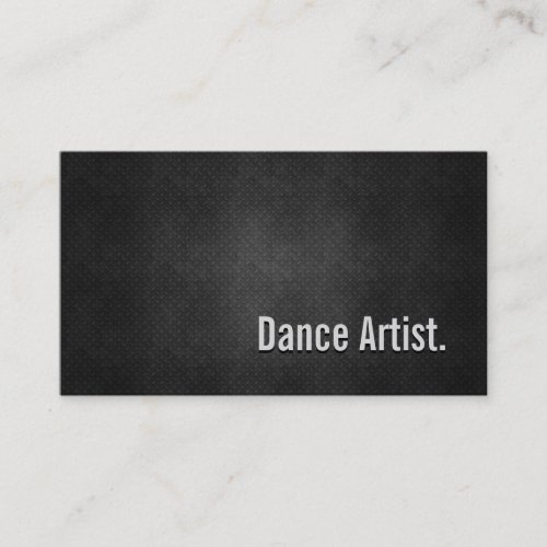 Dance Artist Cool Black Metal Simplicity Business Card