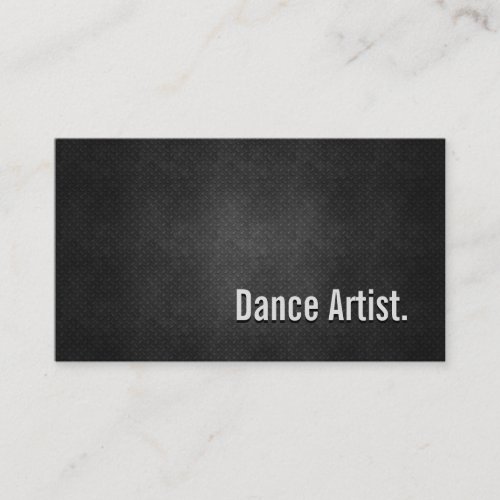 Dance Artist Cool Black Metal Simplicity Business Cards