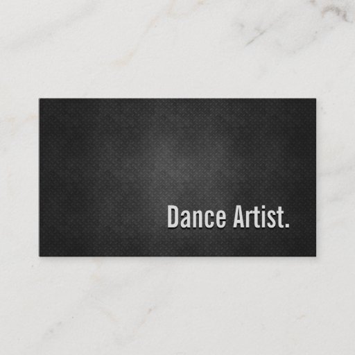 Customizable Dance Artist Cool Black Metal Simplicity Business Cards