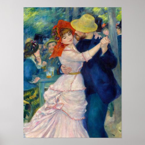 Dance at Bougival 1883 by Pierre_Auguste Renoir Poster