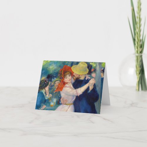 Dance at Bougival 1883 by Pierre_Auguste Renoir Thank You Card