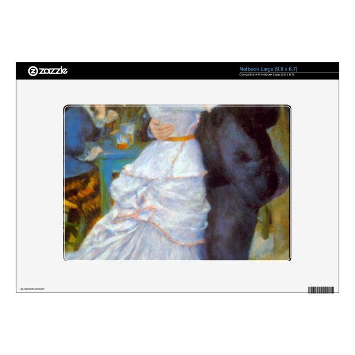 Dance at Bougival by Pierre Renoir Large Netbook Decal