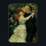 Dance at Bougival by Pierre Renoir, Vintage Art Magnet<br><div class="desc">Dance at Bougival (1883) by Pierre Renoir is a vintage impressionism fine art love and romance portrait painting. The newly wed dancers are dressed in casual clothes and wearing hats. A romantic newlywed man and woman couple ballroom dancing. About the artist: Pierre-Auguste Renoir an artist who was a leading painter...</div>