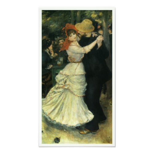 Dance at Bougival by Pierre Renoir, Vintage Art Photo Print