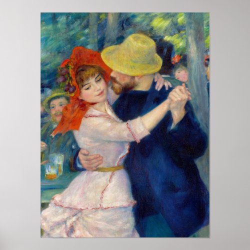 Dance at Bougival Couple by Pierre_Auguste Renoir Poster