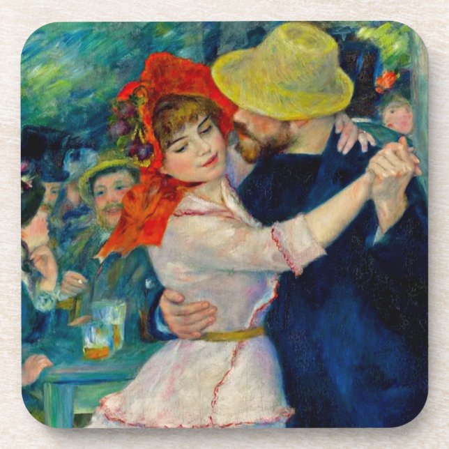 Dance at Bougival Pierre Renoir Beverage Coaster (Front)