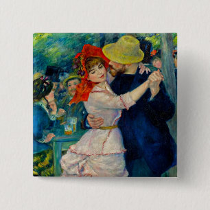 Dance at Bougival Pierre Renoir Button