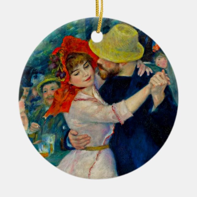 Dance at Bougival Pierre Renoir Ceramic Ornament (Front)