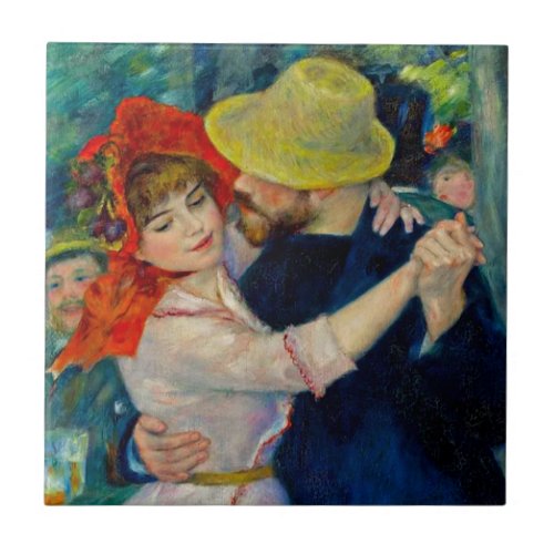 Dance at Bougival Pierre Renoir Ceramic Tile