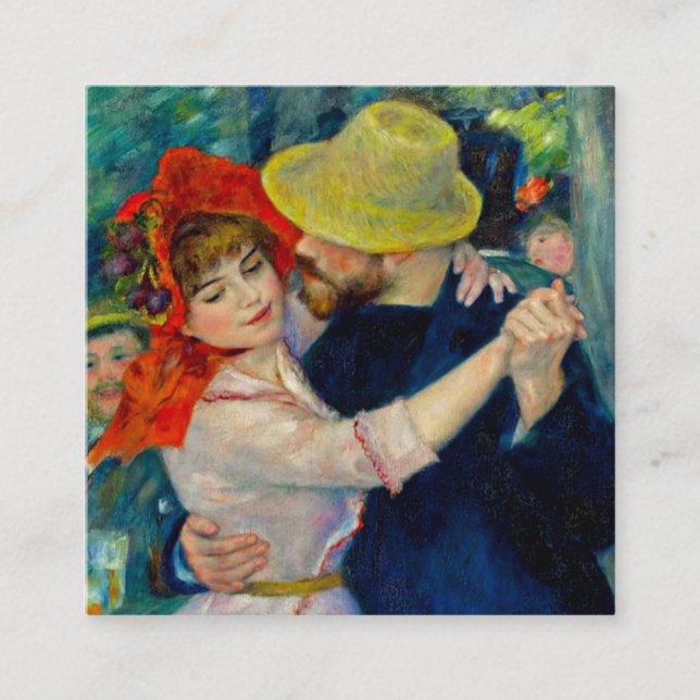 Dance at Bougival Pierre Renoir Enclosure Card (Front)