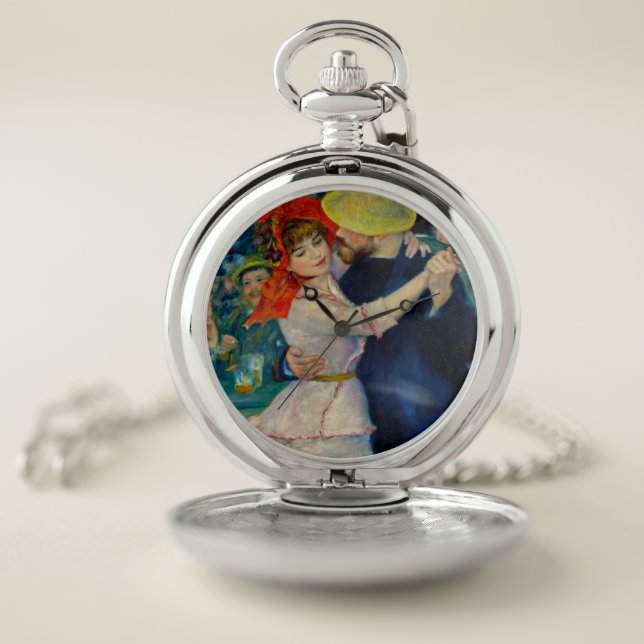 Dance at Bougival Pierre Renoir Pocket Watch (Inside)