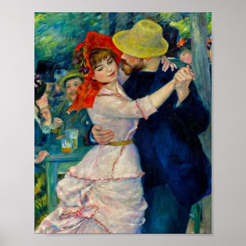 Dance at Bougival Pierre Renoir Poster