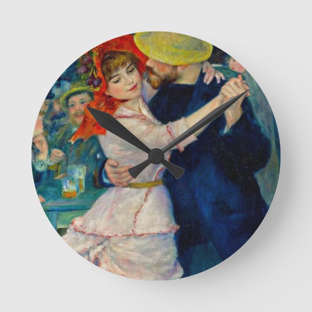 Dance at Bougival Pierre Renoir Round Clock (Front)