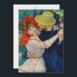 Dance at Bougival Pierre Renoir Save The Date<br><div class="desc">Card featuring Pierre-Auguste Renoir’s oil painting Dance at Bougival (1883). A beautiful woman in a pink dress and red hat dances with a handsome man in a blue suit. A great gift for French art and Impressionism collectors.</div>