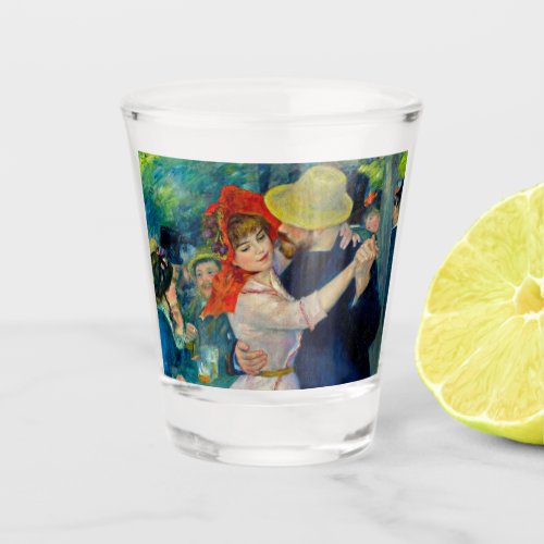 Dance at Bougival Pierre Renoir Shot Glass