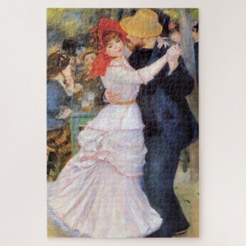 Dance at Bougival _ Renoir Impressionist Painting Jigsaw Puzzle